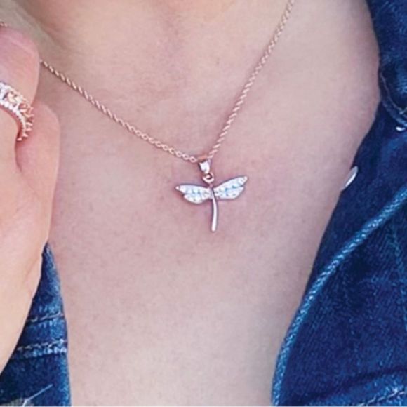 NWT DELICATE DRAGONFLY 🌹 ROSE GOLD ILLUMINATE MICRO CRYSTALS HOPE CHANGE GROWTH - Picture 12 of 15